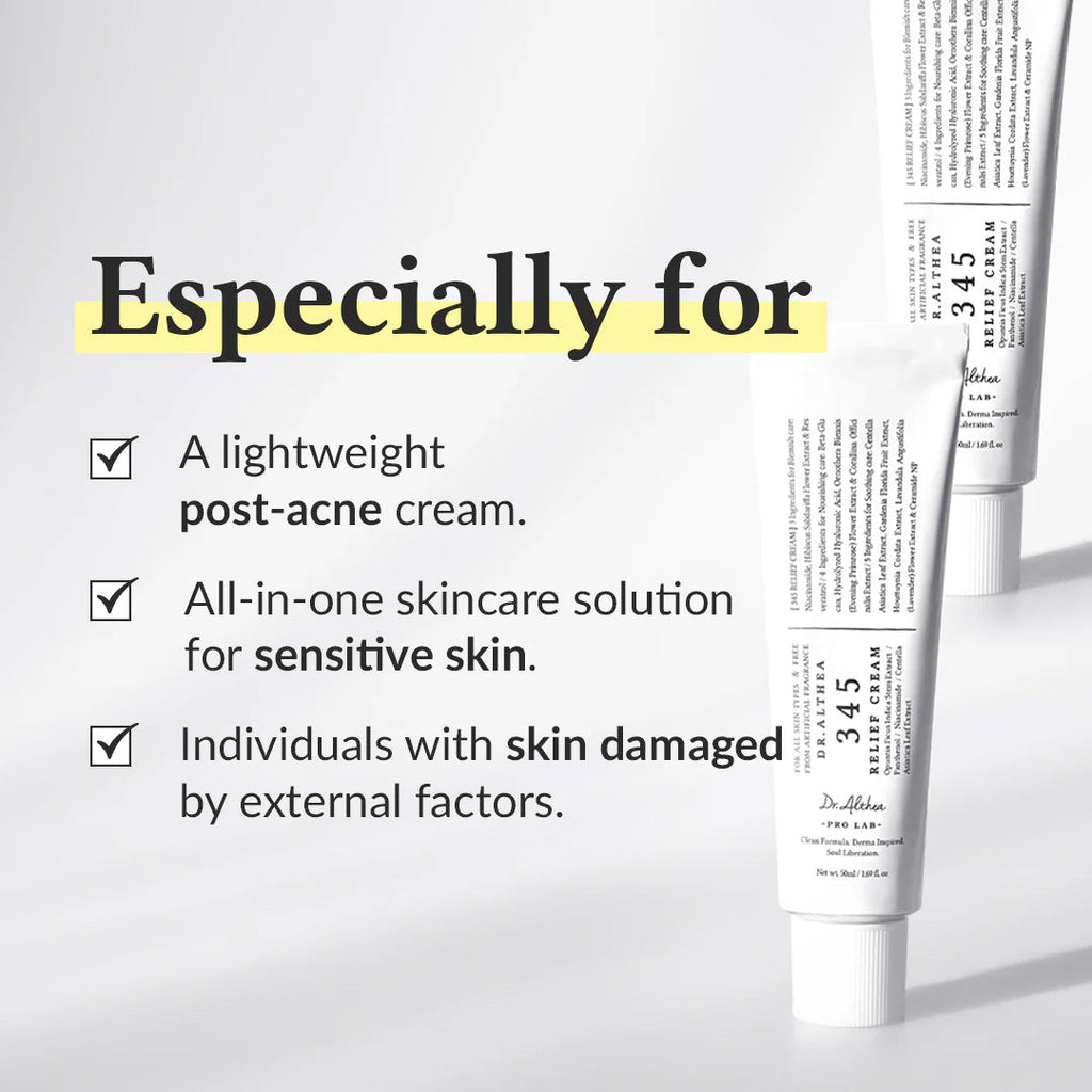 Dr. Althea 345 Relief Cream & Anua Niacinamide 10% Txa 4% Serum Set