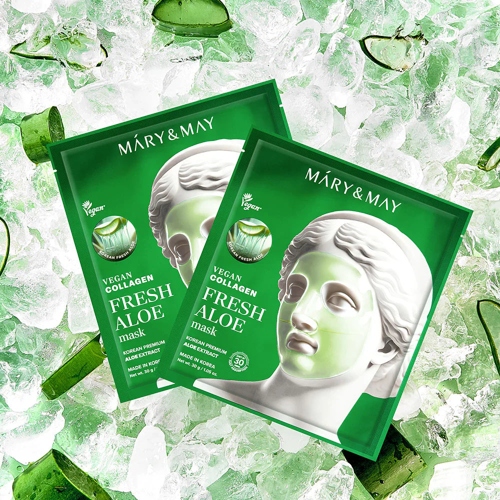 Mary & May Vegan Collagen Fresh Aloe Mask 30g