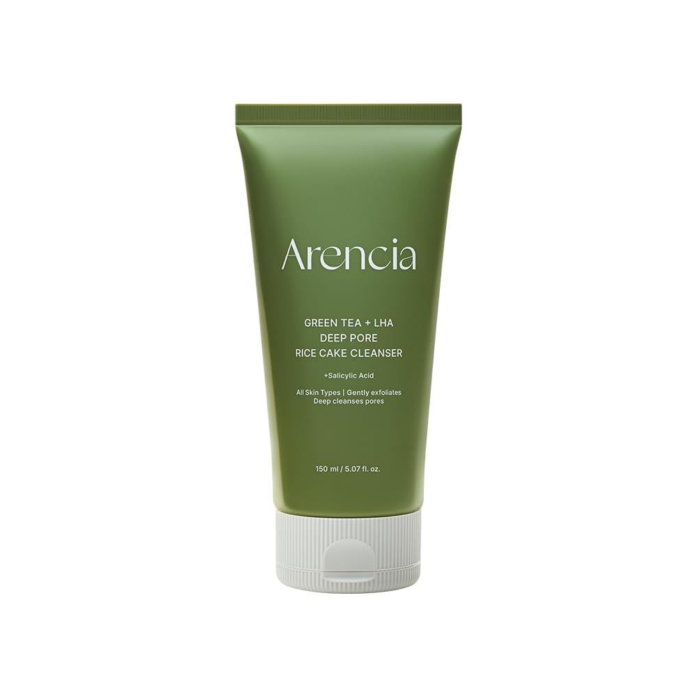 Arencia Green Tea + LHA Deep Pore Rice Cake Cleanser 150mL