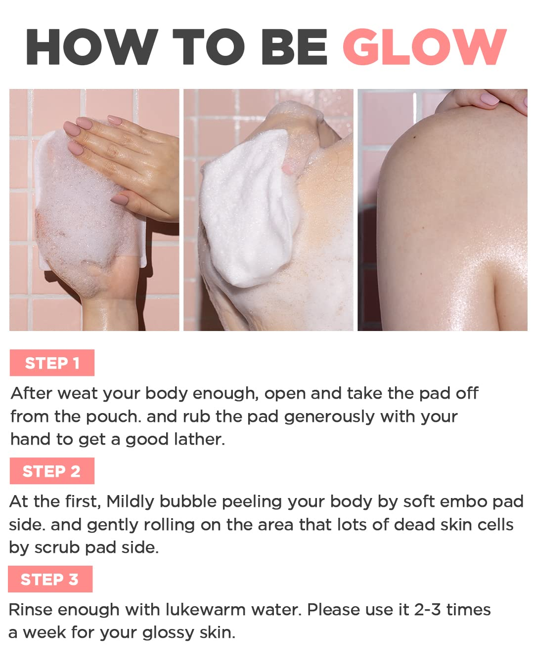 Mom’s Bath Recipe Body Peeling Pad Trouble Care (Single Sheet)