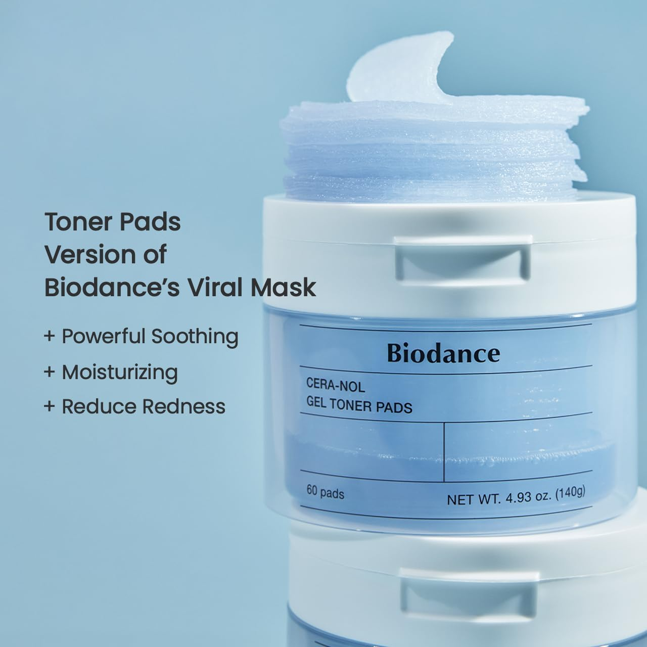 BIODANCE Cera-nol Gel Toner Pads (60 Pads/140g)