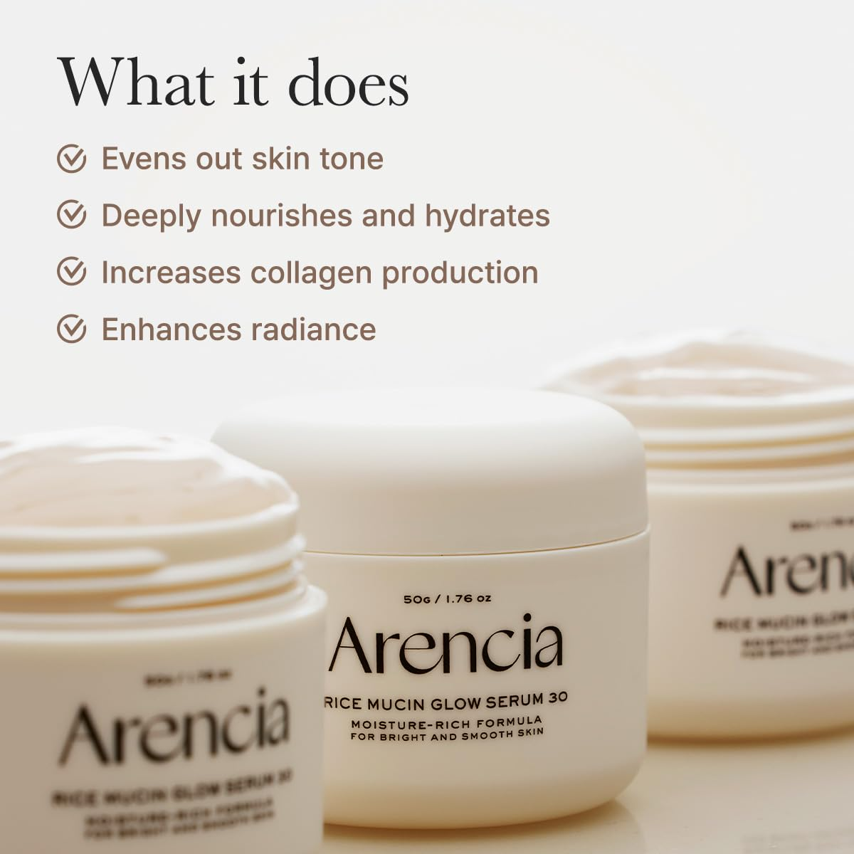 Arencia Rice Mucin Glow Serum 30, 50g