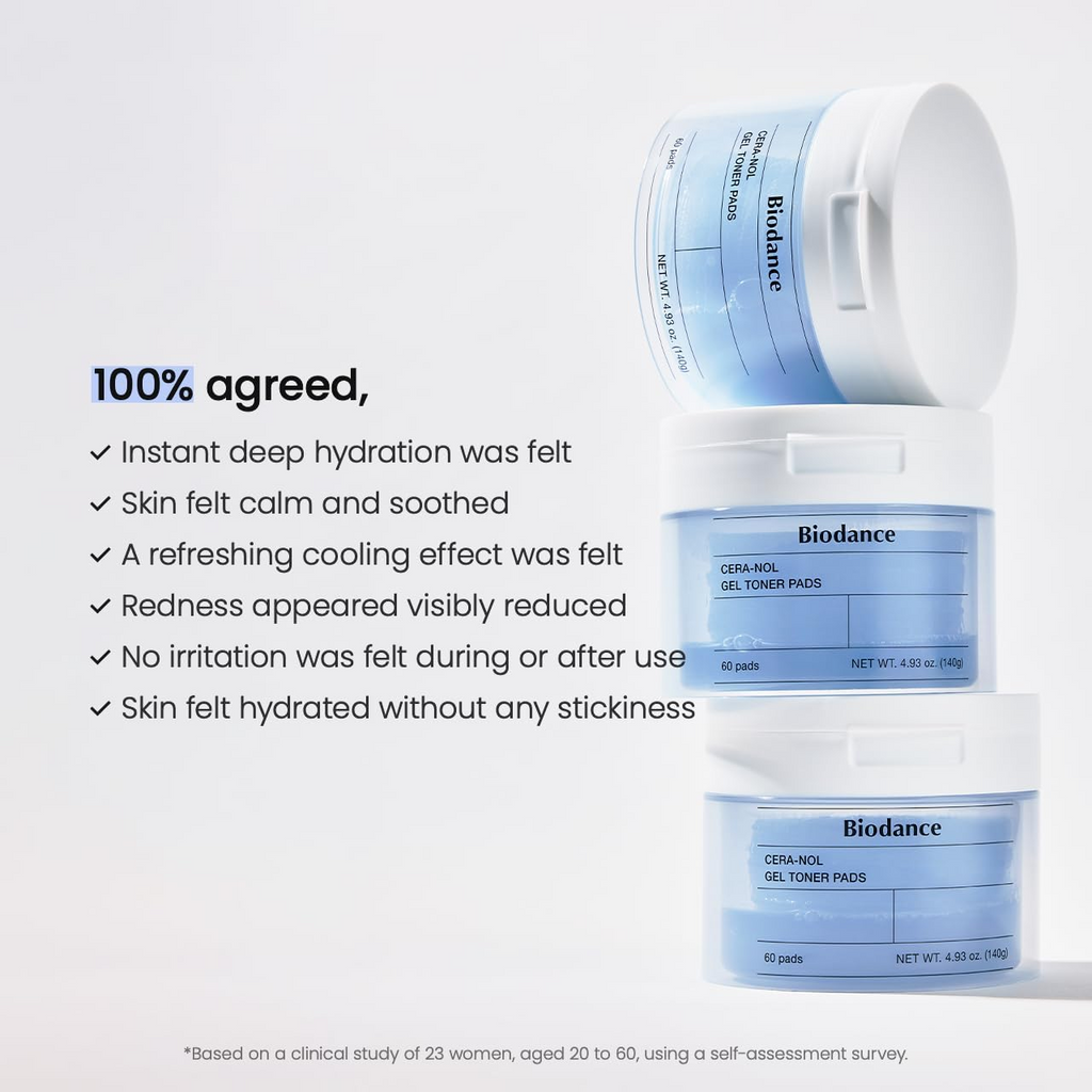 BIODANCE Cera-nol Gel Toner Pads (60 Pads/140g)