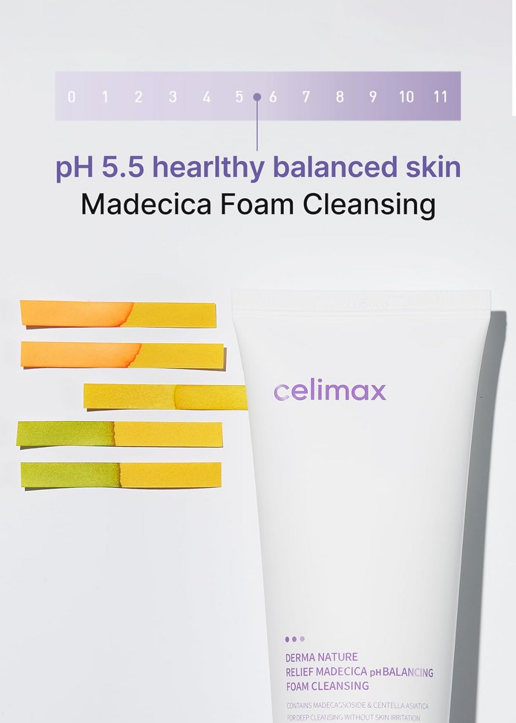 celimax Derma Nature Relief Madecica pH Balancing Foam Cleansing 150mL