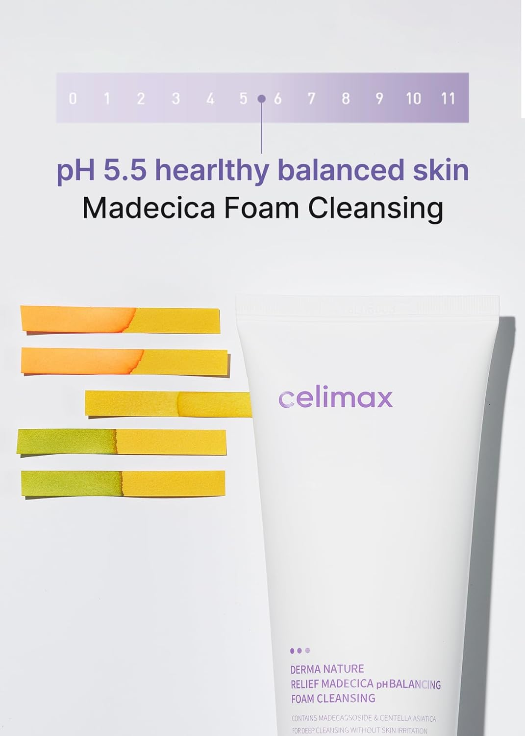 celimax Derma Nature Relief Madecica pH Balancing Foam Cleansing 150mL