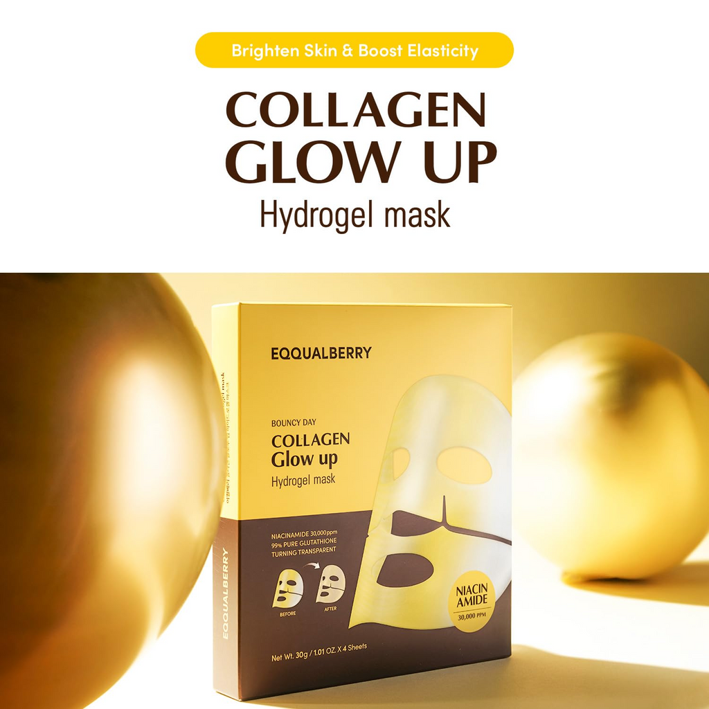 EQQUALBERRY Collagen Glow Up Mask 30g x 4 Sheets