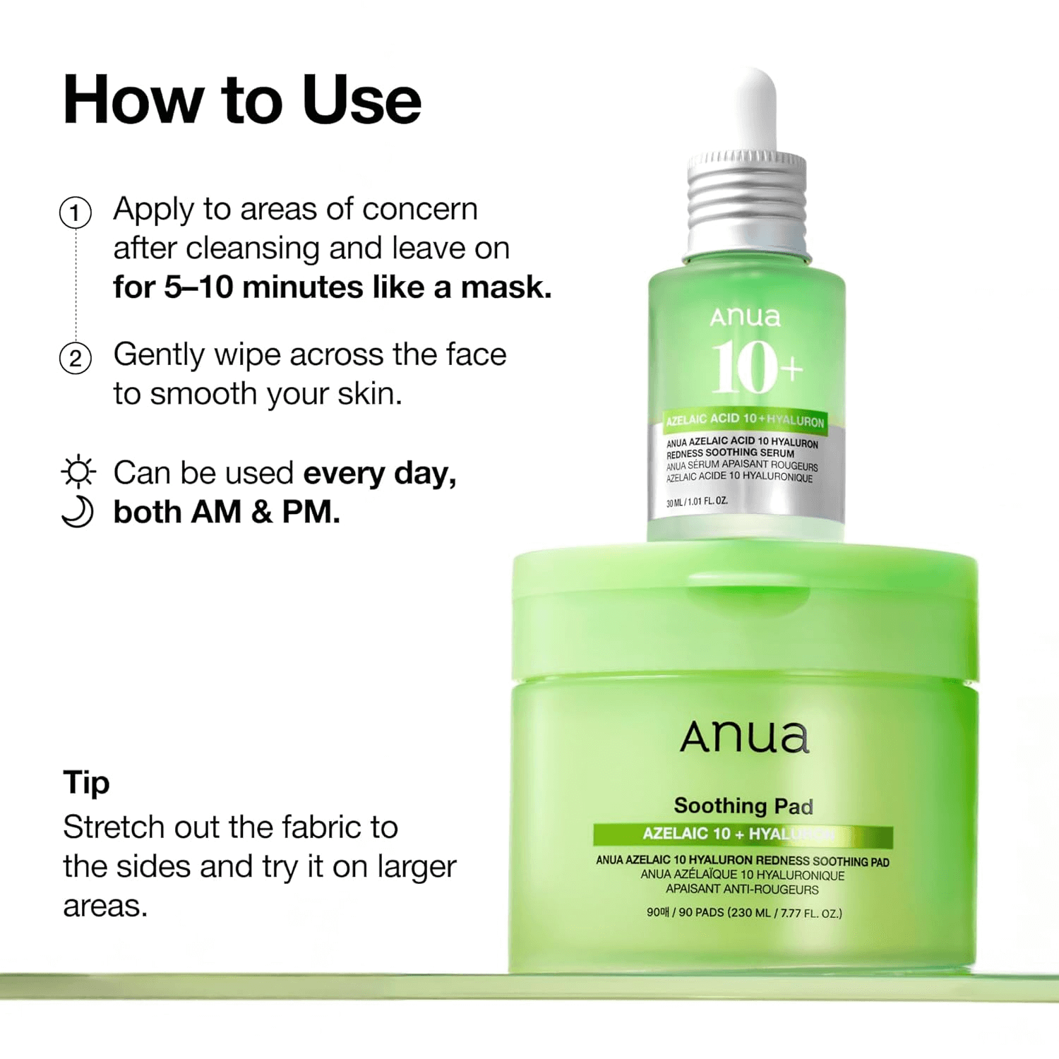 Anua Azelaic 10 Hyaluron Redness Soothing 90 Pads