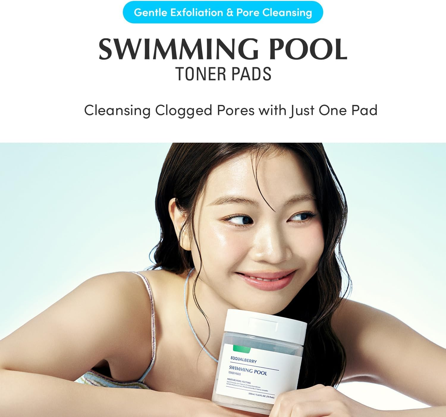 EQQUALBERRY Swimming Pool Toner Pads 220mL (70 Pads)
