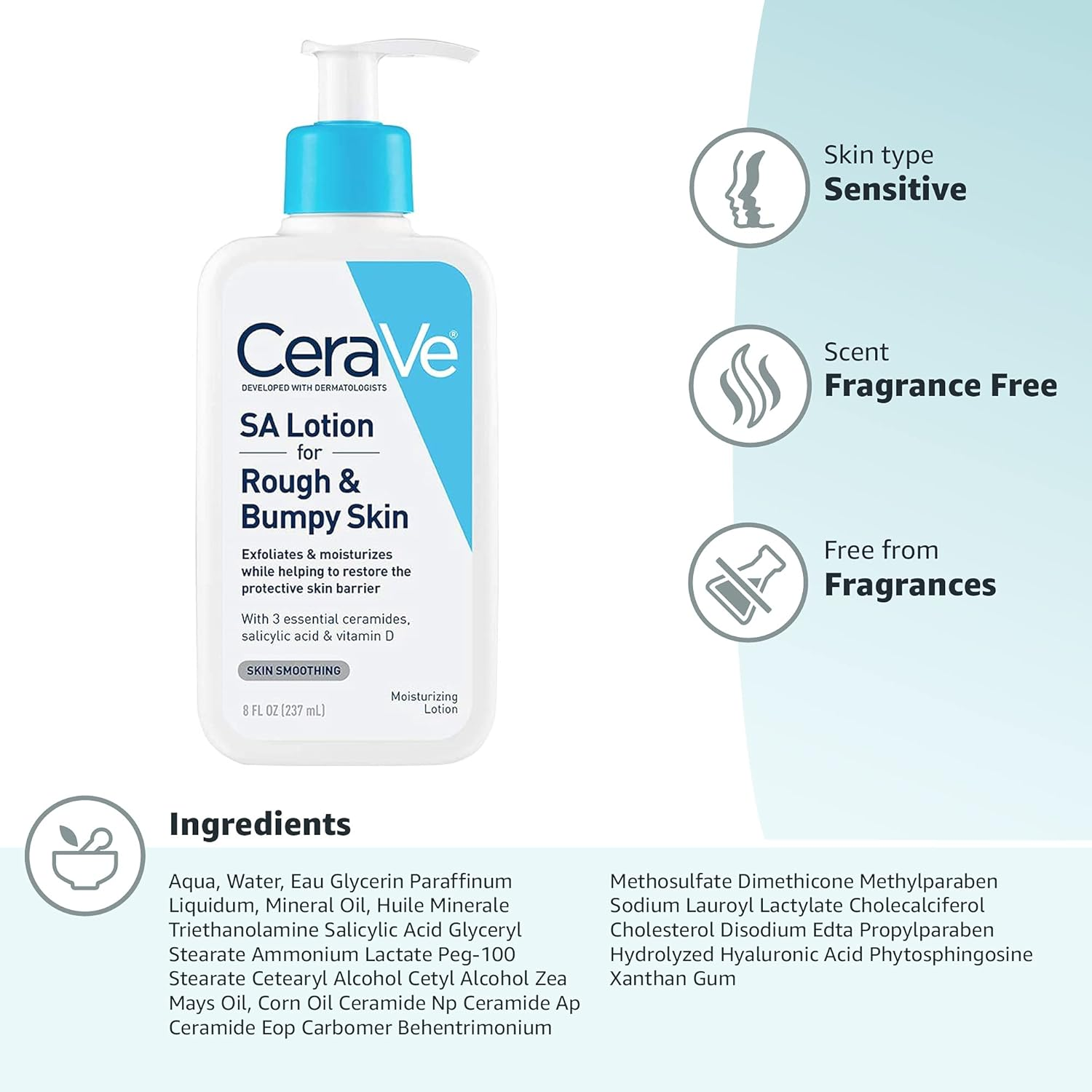 CeraVe SA Lotion for Rough & Bumpy Skin 237mL