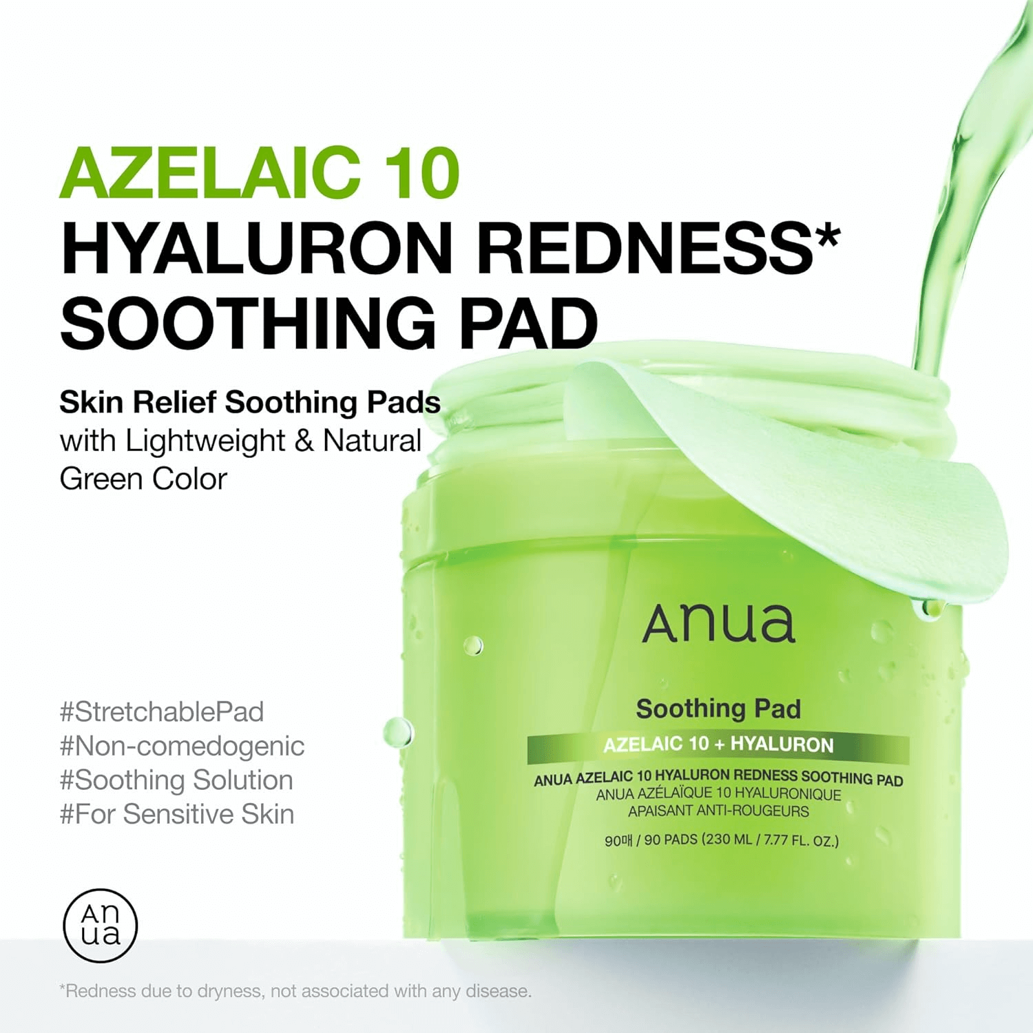 Anua Azelaic 10 Hyaluron Redness Soothing 90 Pads