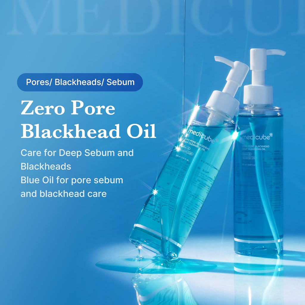 medicube Zero Pore Blackhead Duo Deep Cleansing Oil and Zero Pore Blackhead Mud Facial Mask