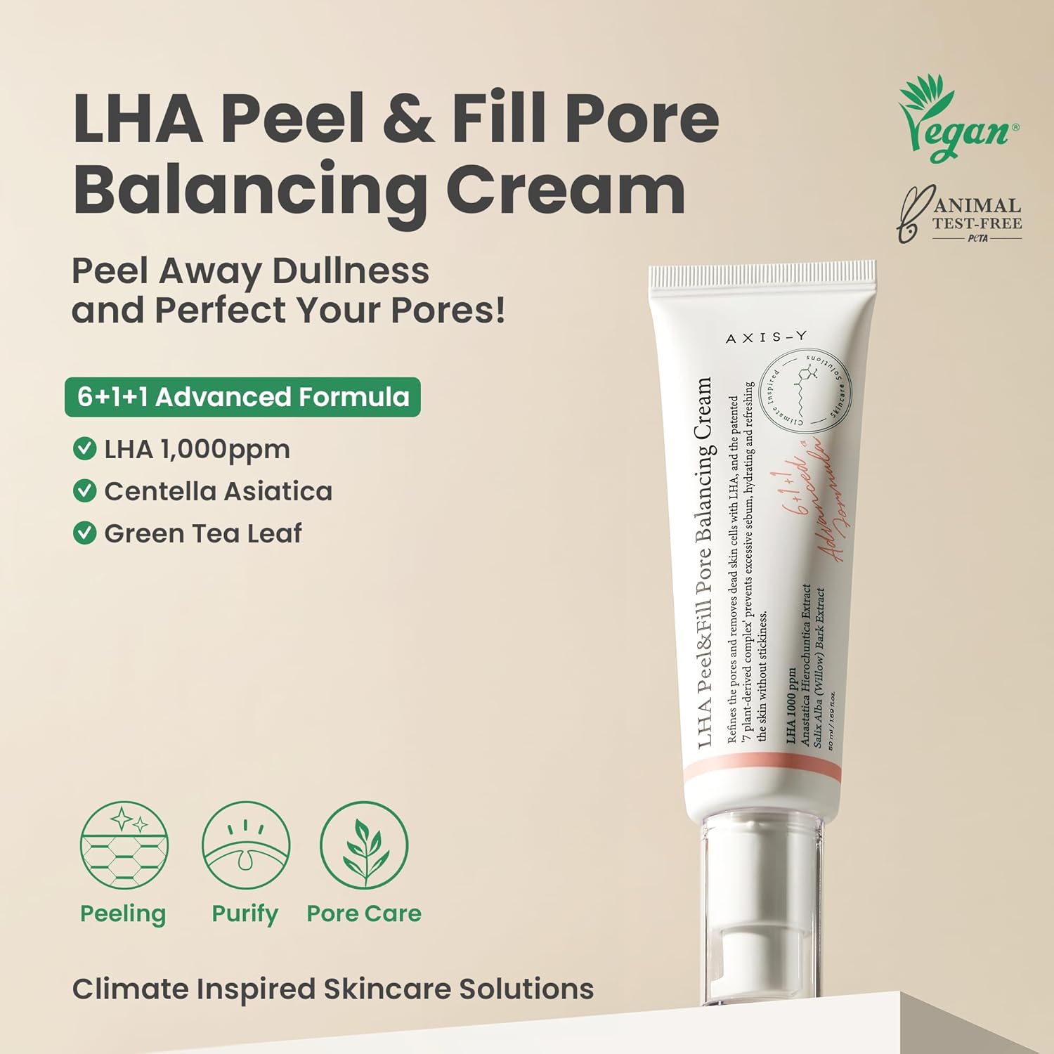 AXIS-Y LHA Peel & Fill Pore Balancing Cream | 50 ml / 1.69 fl. Oz.
