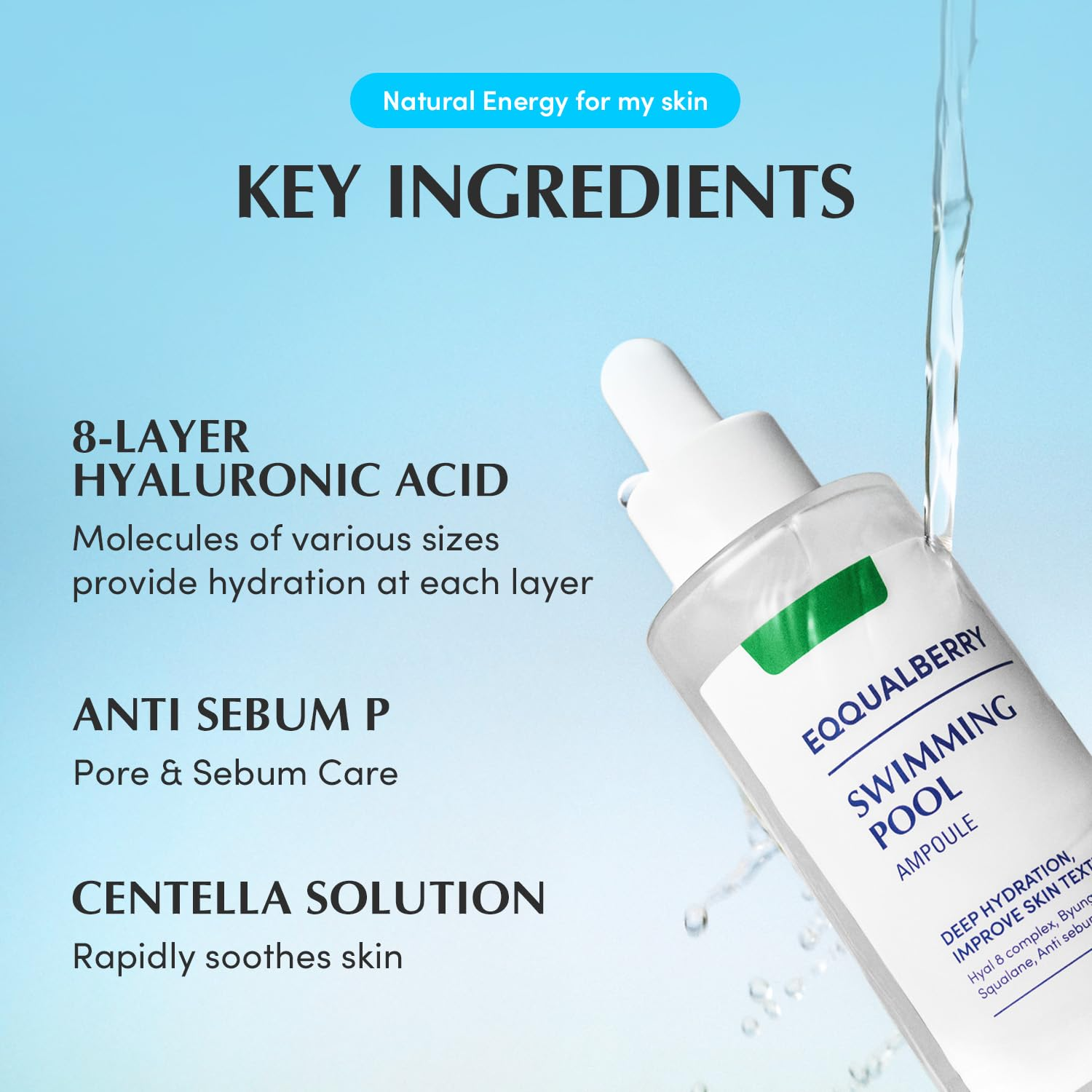 EQQUALBERRY Swimming Pool Ampoule 50mL