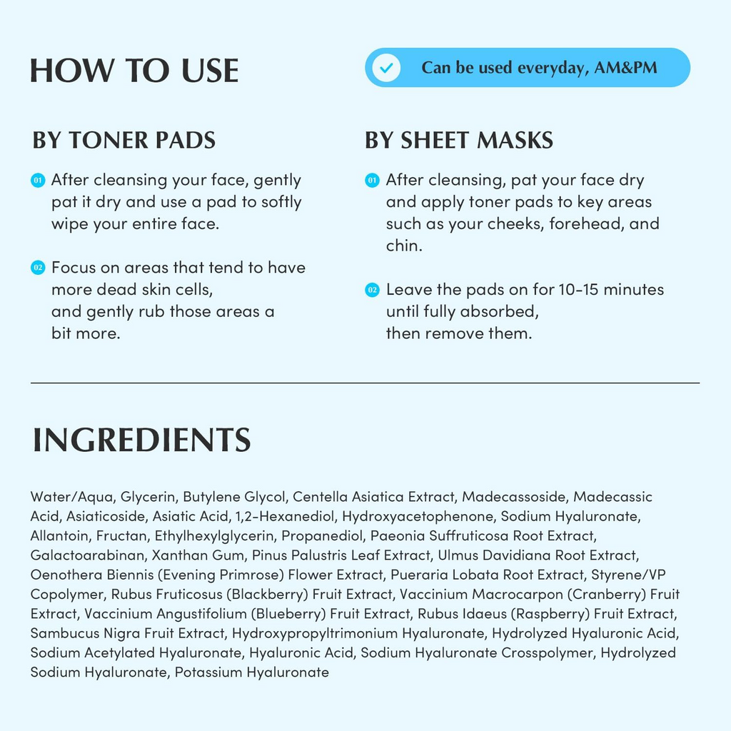 EQQUALBERRY Swimming Pool Toner Pads 220mL (70 Pads)