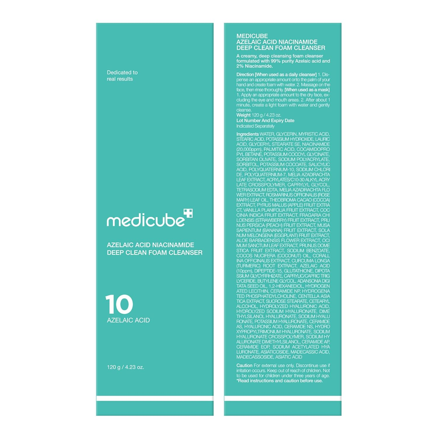 medicube Azelaic Acid And Niacinamide Deep Clean Foam Cleanser 120g