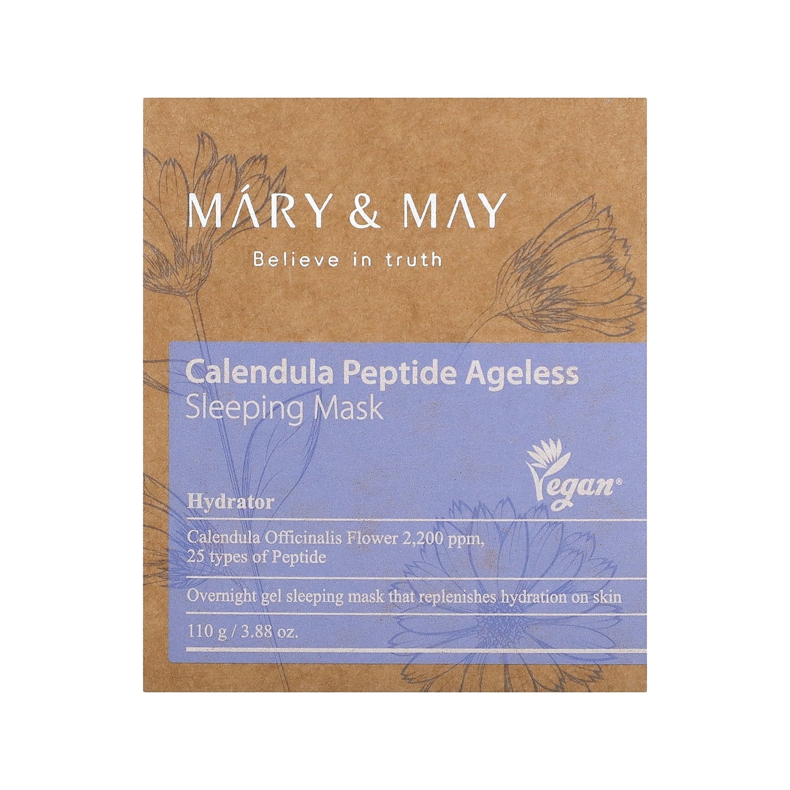 Mary & May Calendula Peptide Ageless Sleeping Beauty Mask 110g
