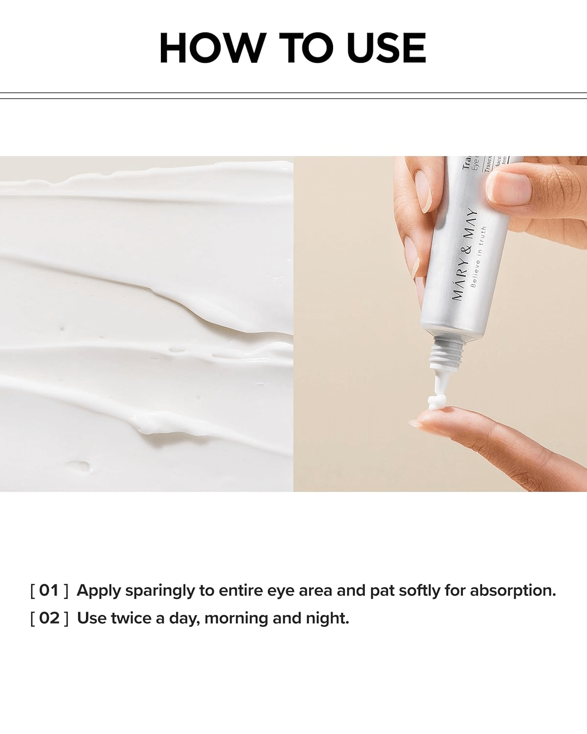 Mary & May Tranexamic Acid + Glutathione Eye Cream 30mL