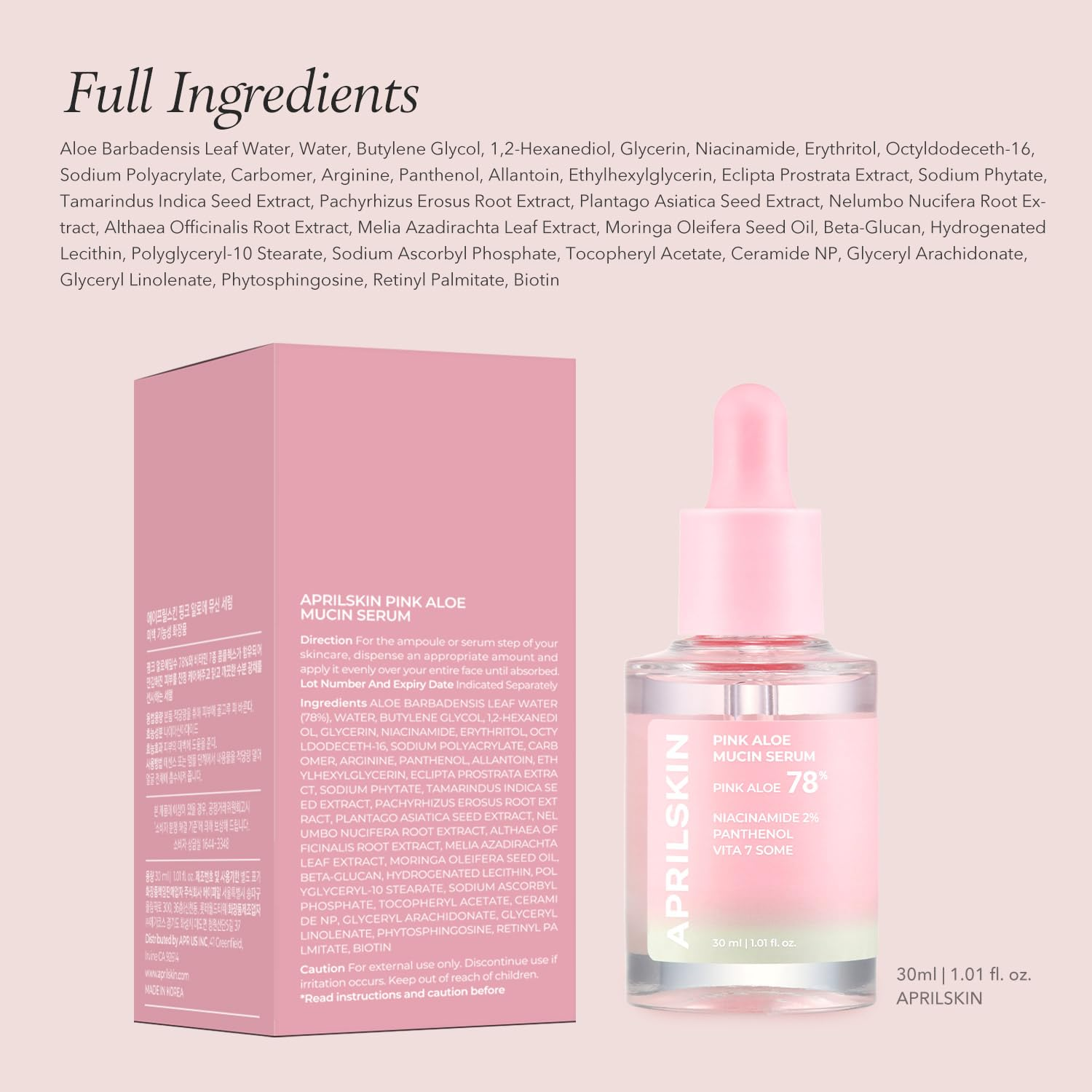 APRILSKIN Pink Aloe Mucin Serum 30mL