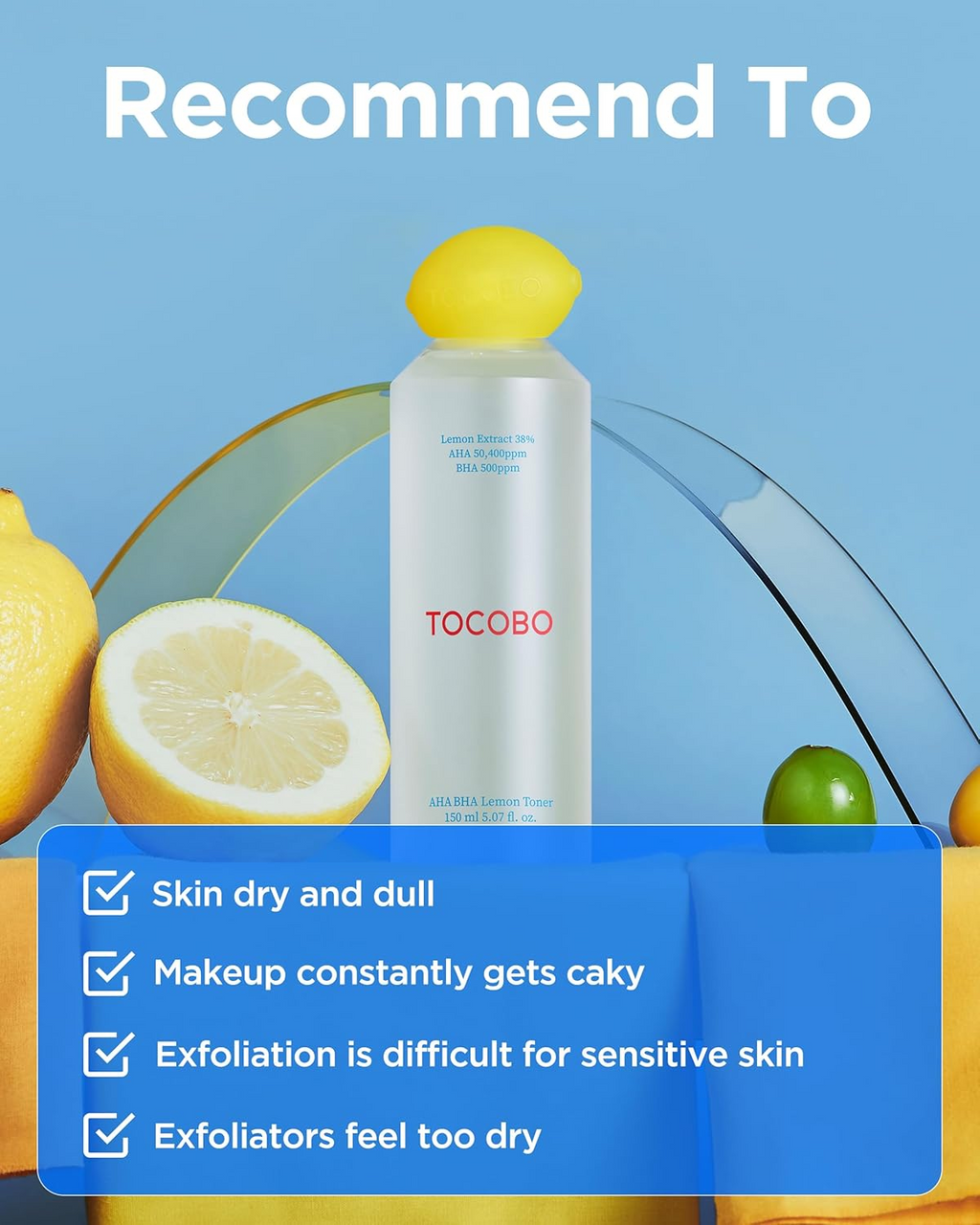 TOCOBO AHA BHA Lemon Facial Toner 150 mL