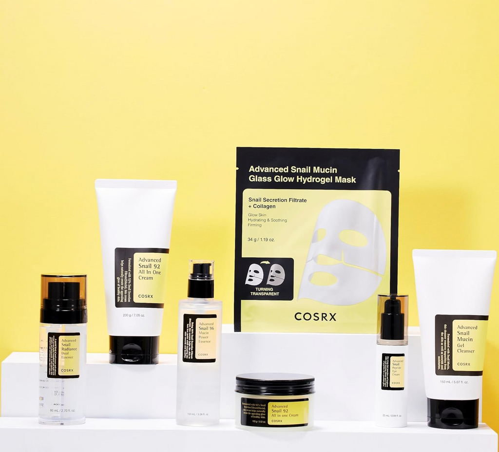 COSRX Advanced Snail Mucin Glass Glow Hydrogel Face Masks 3ea