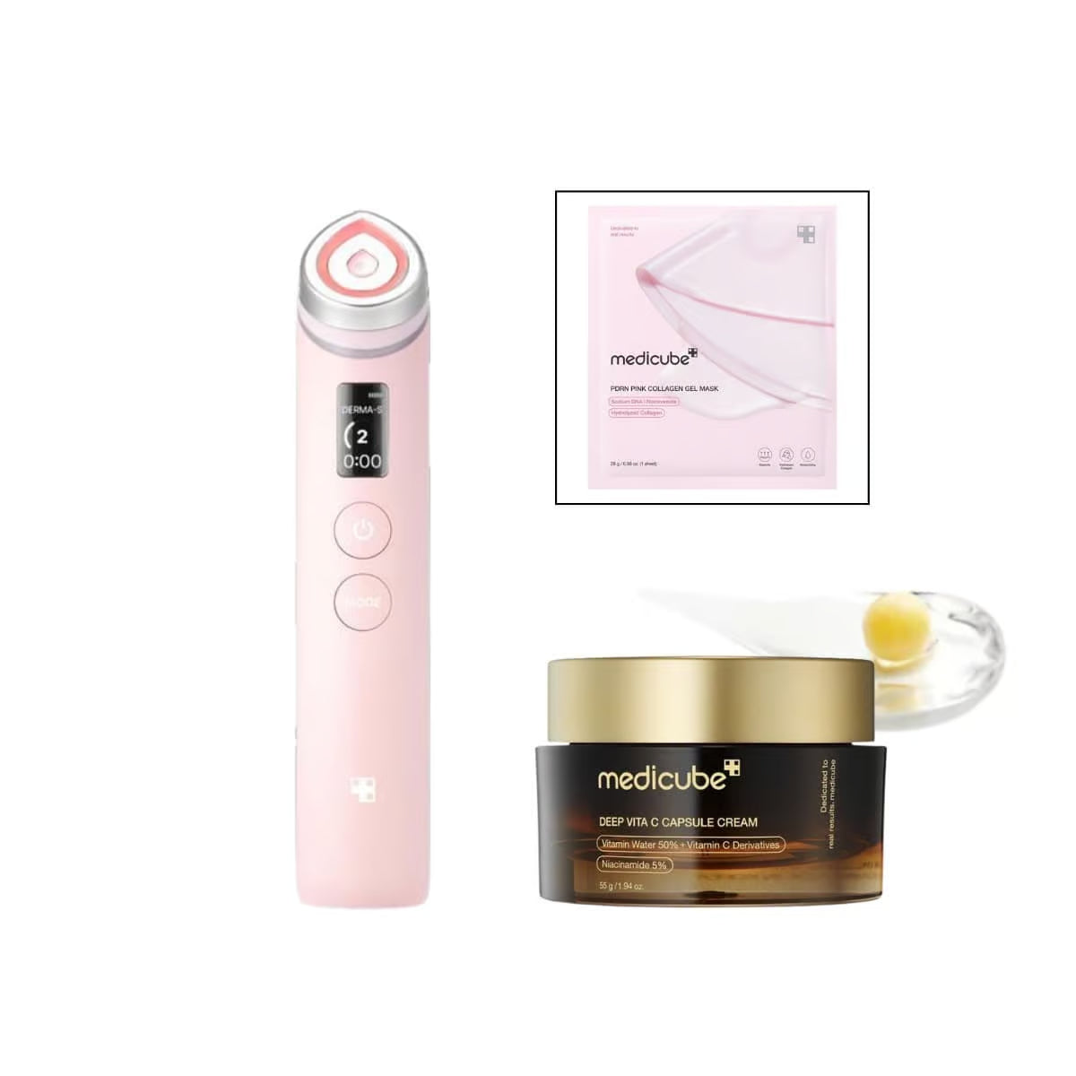 medicube AGE-R Booster Pro Pink + Vita C Capsule Cream Set