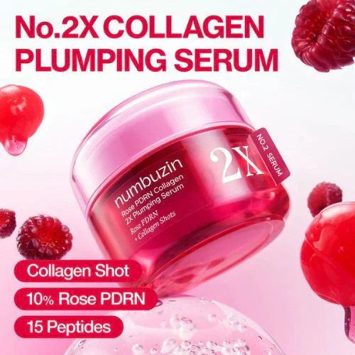 Numbuzin No. 2 Rose PDRN Collagen 2X Plumping Serum 30 mL