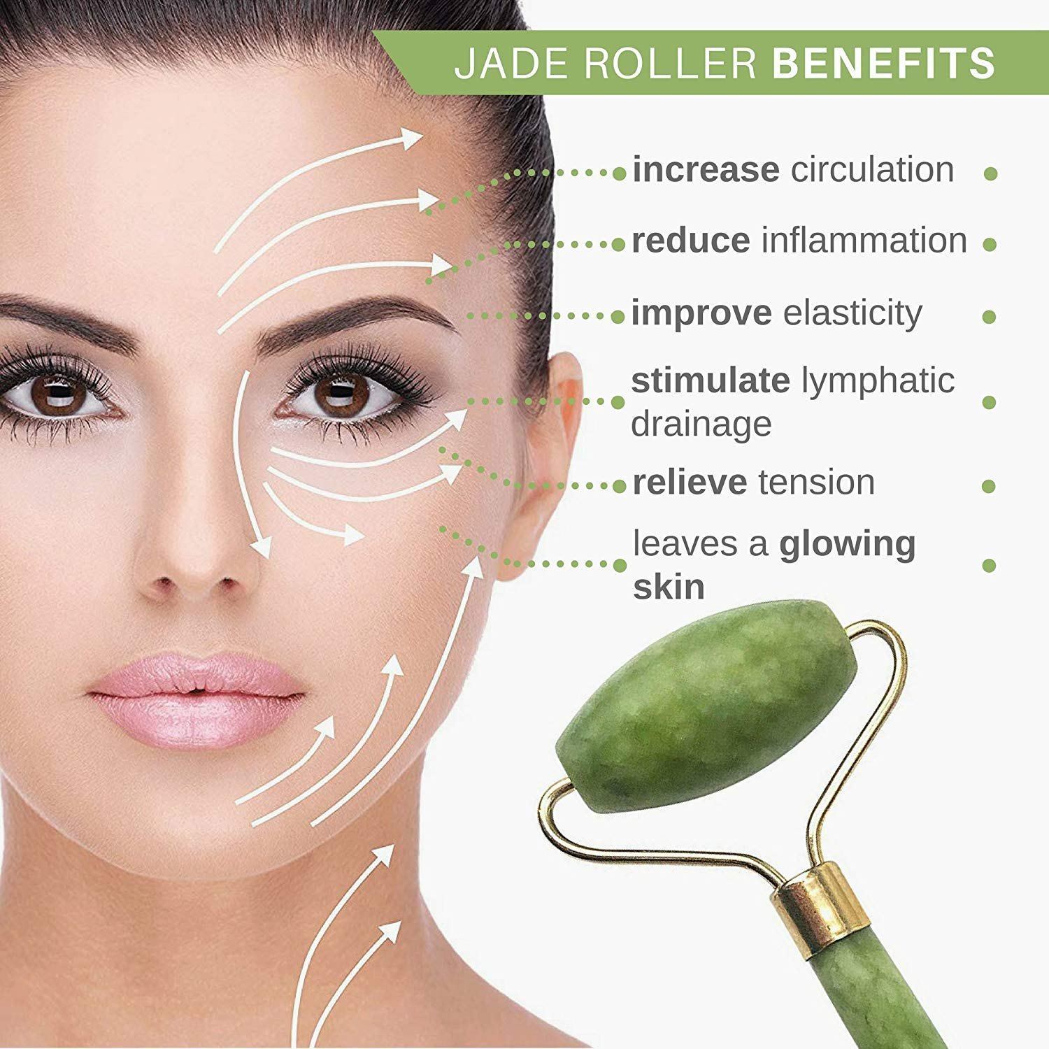 Jade Roller Facial Tool