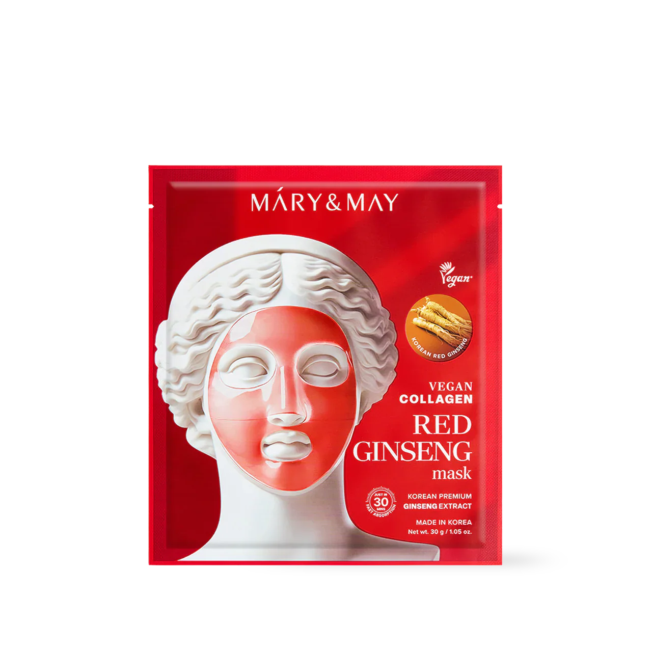 Mary&May Vegan Collagen Red Ginseng Mask (30g x4)