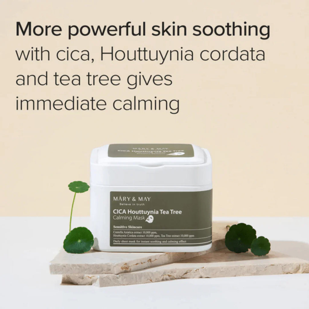 Mary & May CICA Houttuynia Tea Tree Calming Mask 30 Sheets