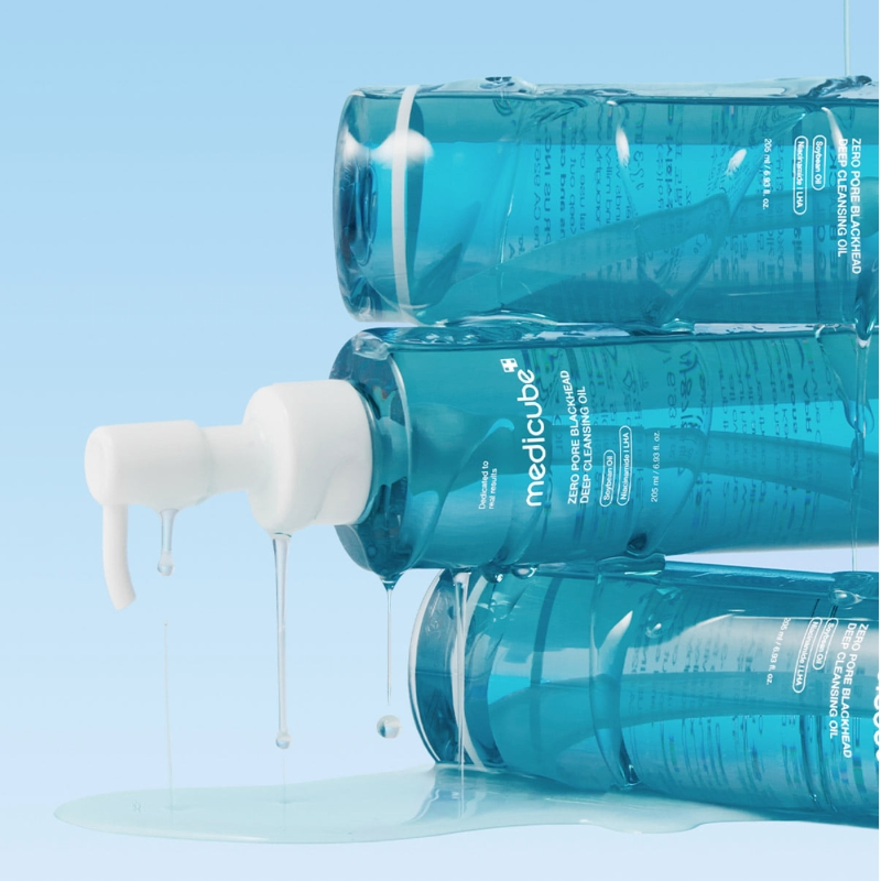 medicube Zero Pore Blackhead Duo Deep Cleansing Oil and Zero Pore Blackhead Mud Facial Mask