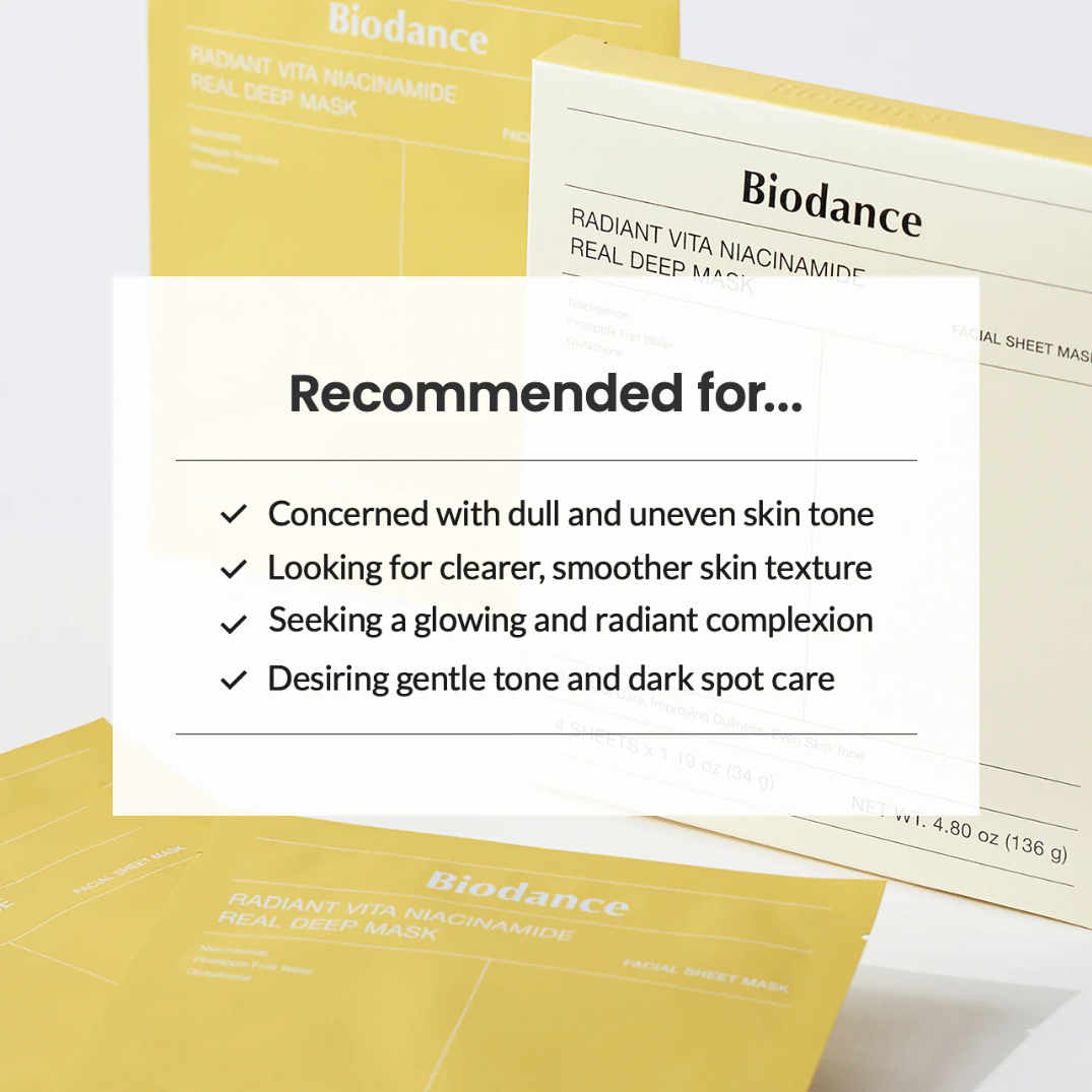 BIODANCE Radiant Vita Niacinamide Real Deep Mask (1 sheet)