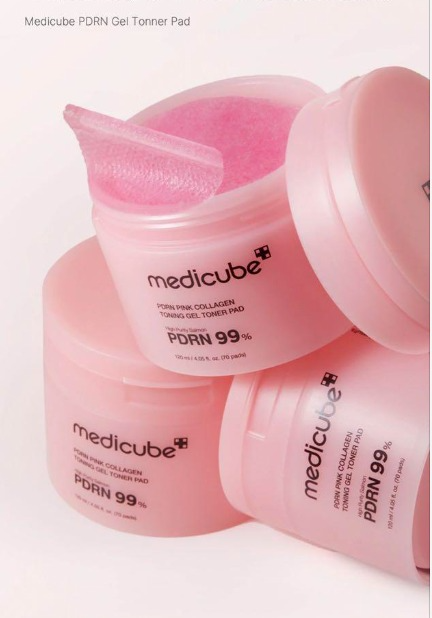 medicube PDRN Pink Collagen Toning Gel Toner Pads 70 Pads